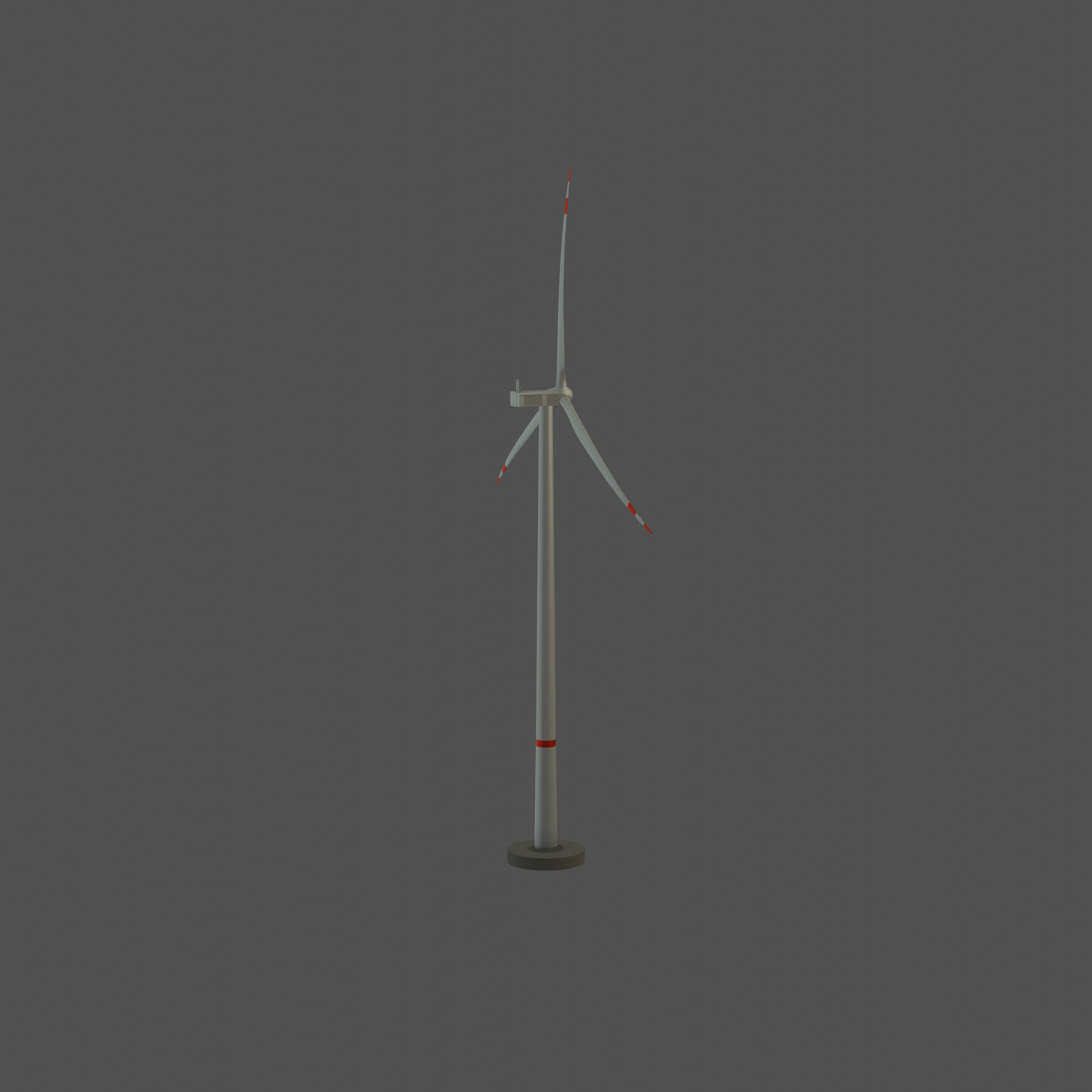 Wind-turbine with foundation V2 H-175 RD 172 m Low-poly 3D model_22