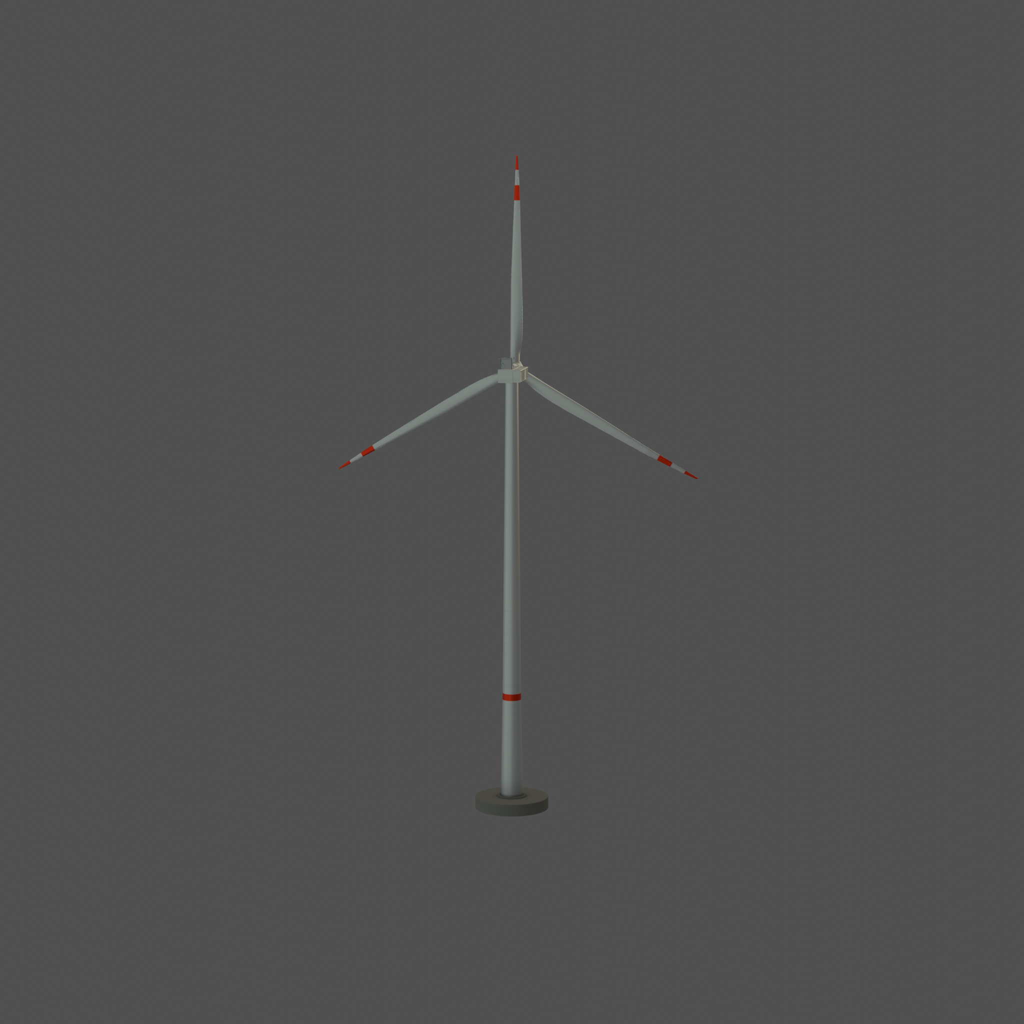 Wind-turbine with foundation V2 H-175 RD 172 m Low-poly 3D model_42