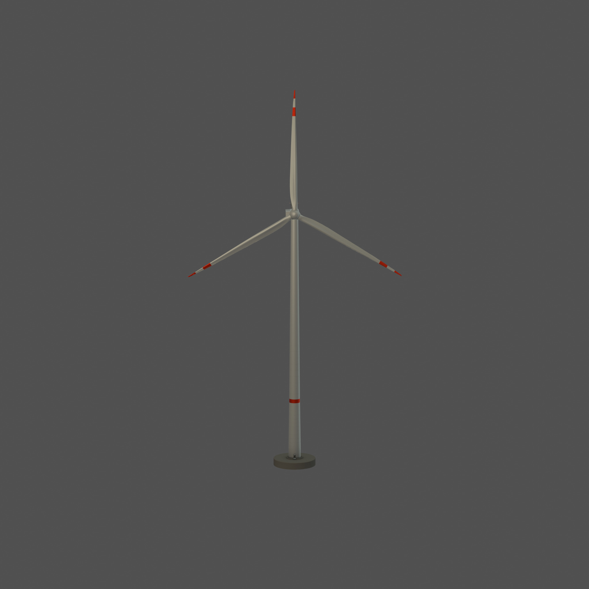 Wind-turbine with foundation V2 H-175 RD 172 m Low-poly 3D model_24