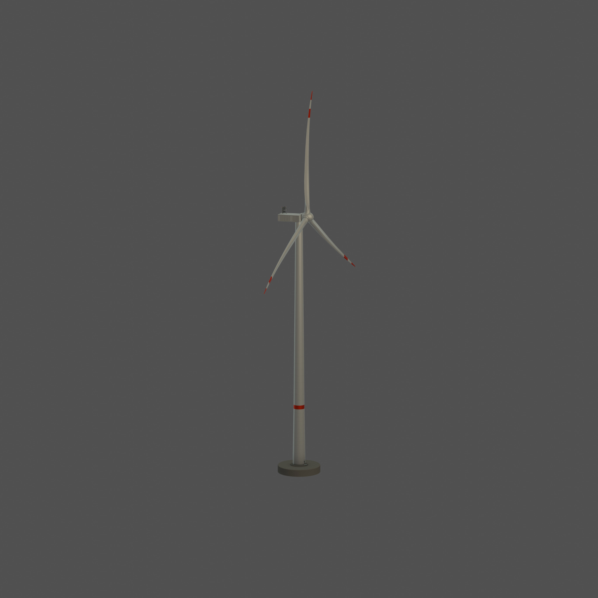 Wind-turbine with foundation V2 H-175 RD 172 m Low-poly 3D model_34