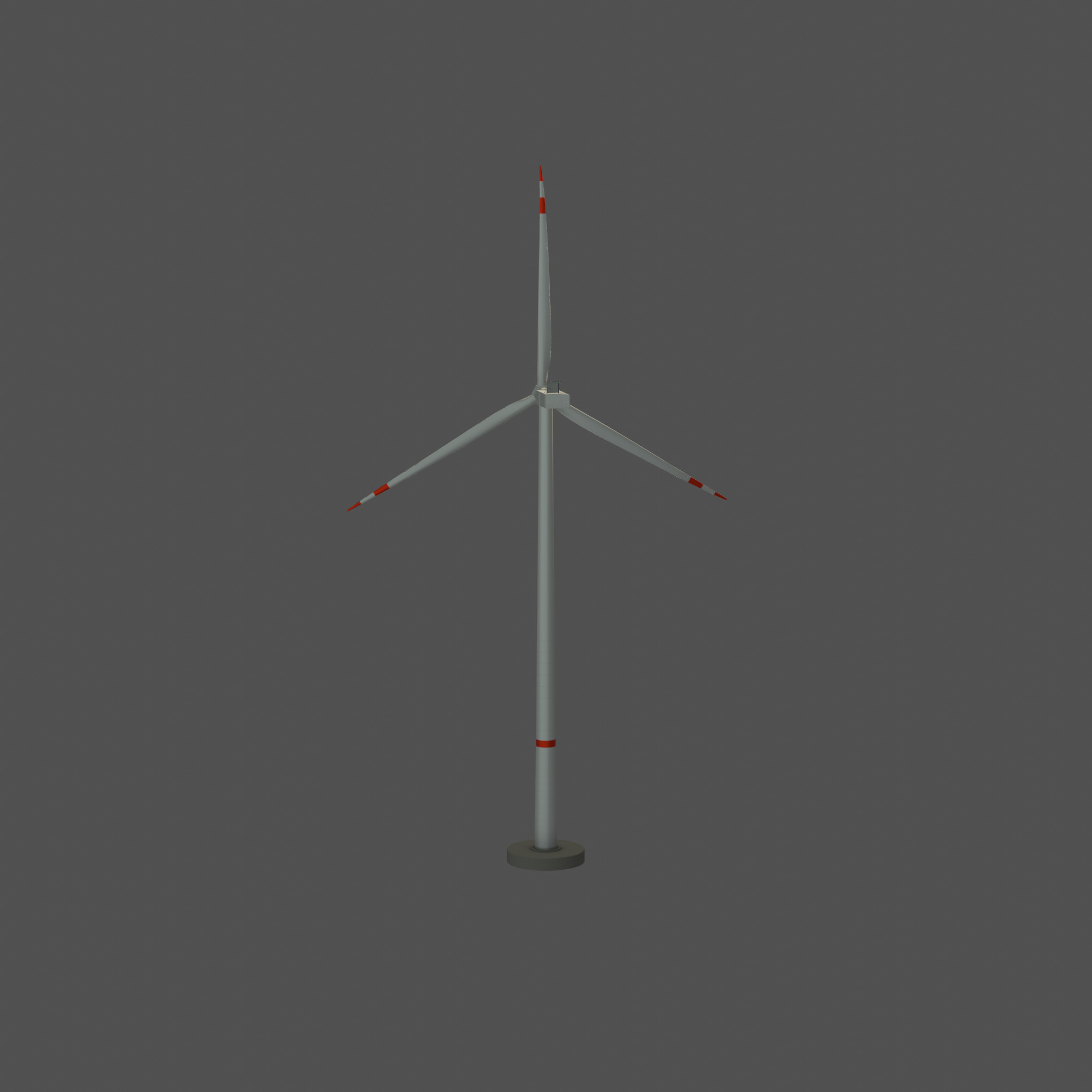 Wind-turbine with foundation V2 H-175 RD 172 m Low-poly 3D model_61