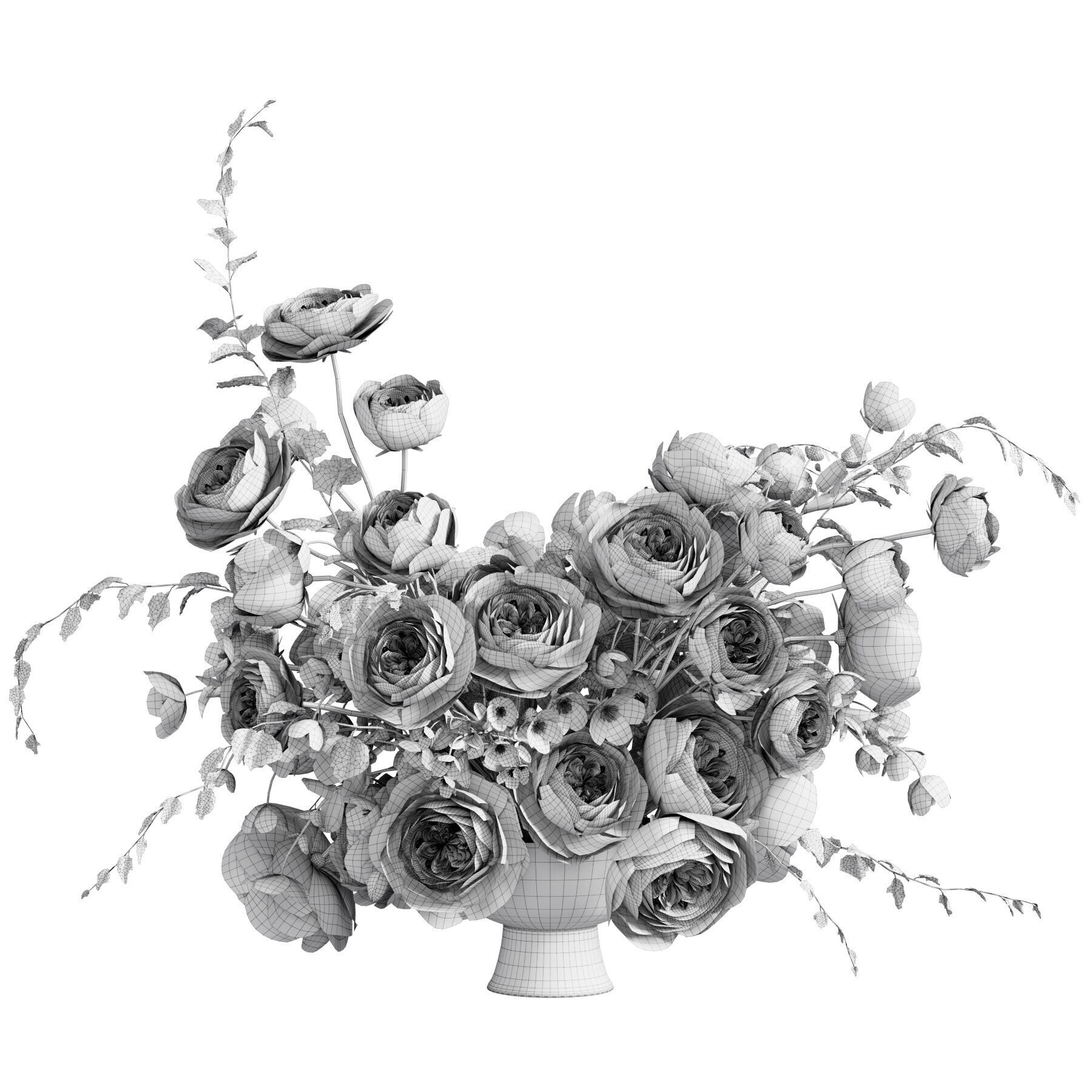 Flower In Vase 60 3D model_6