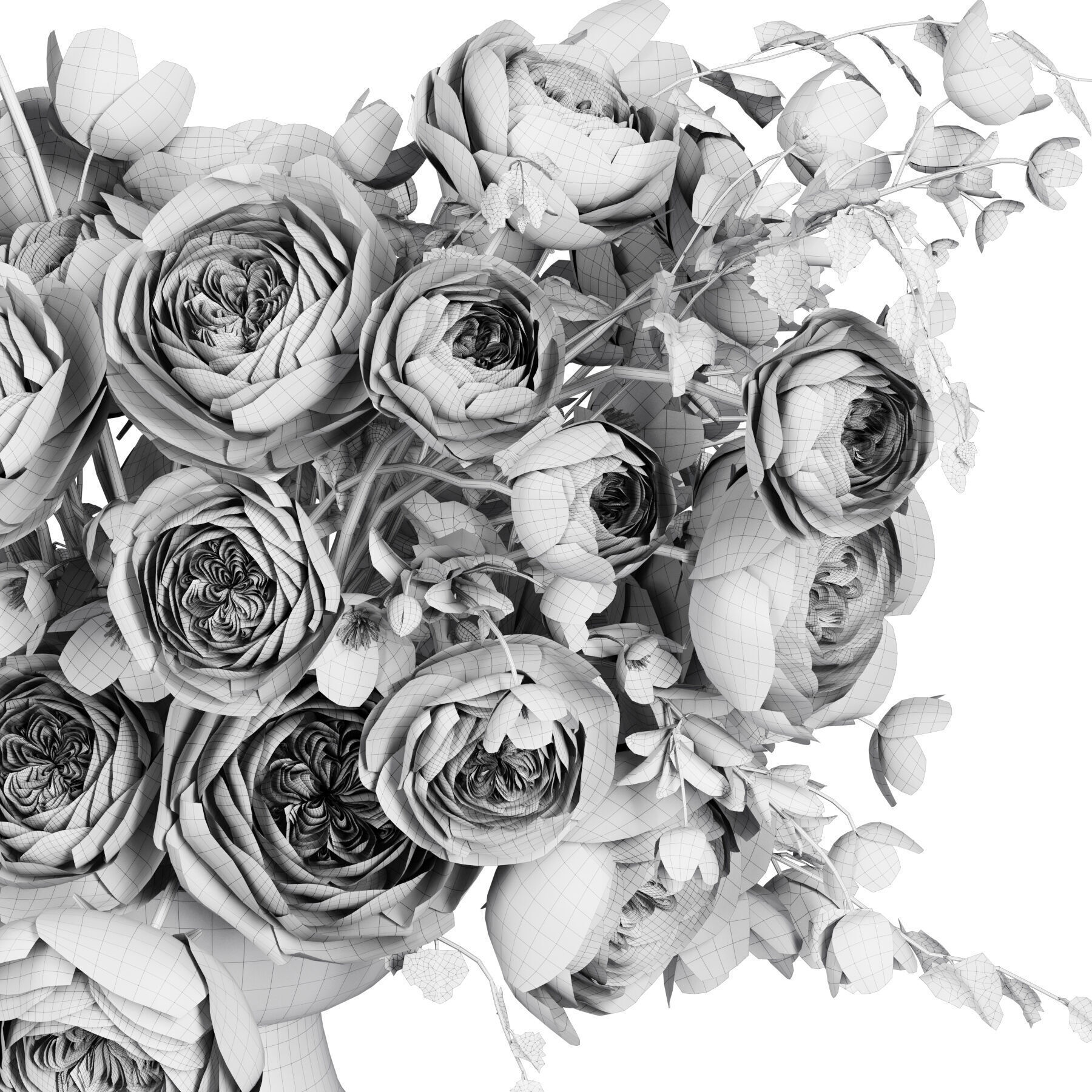 Flower In Vase 60 3D model_5