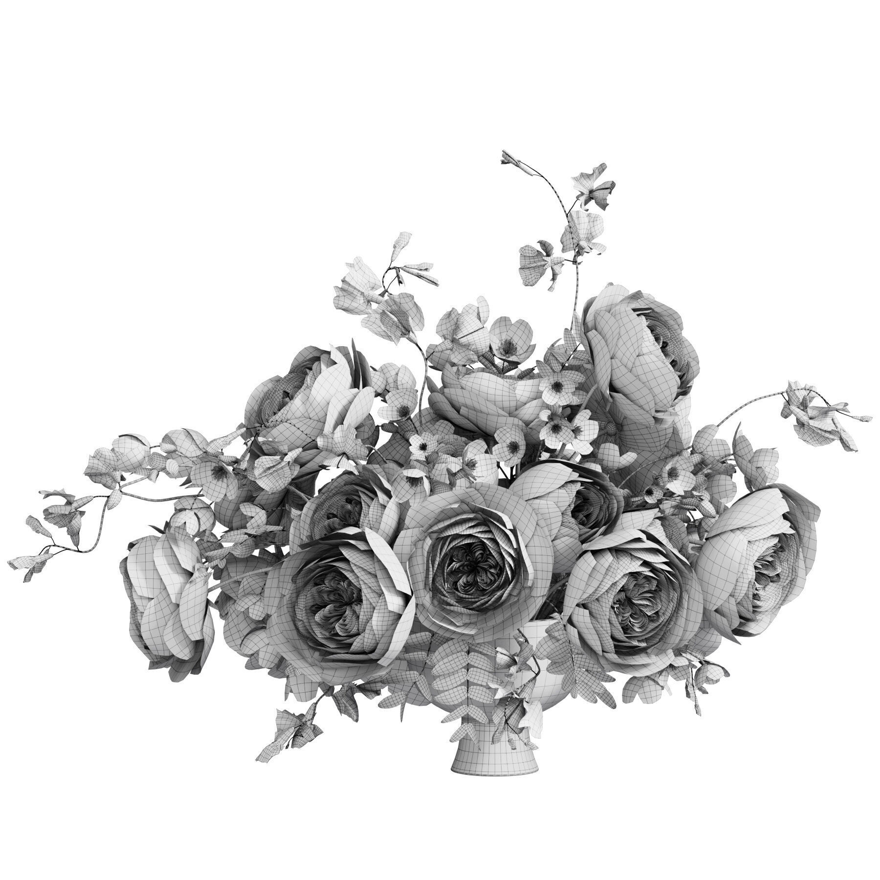 Flower In Vase 61 3D model_5