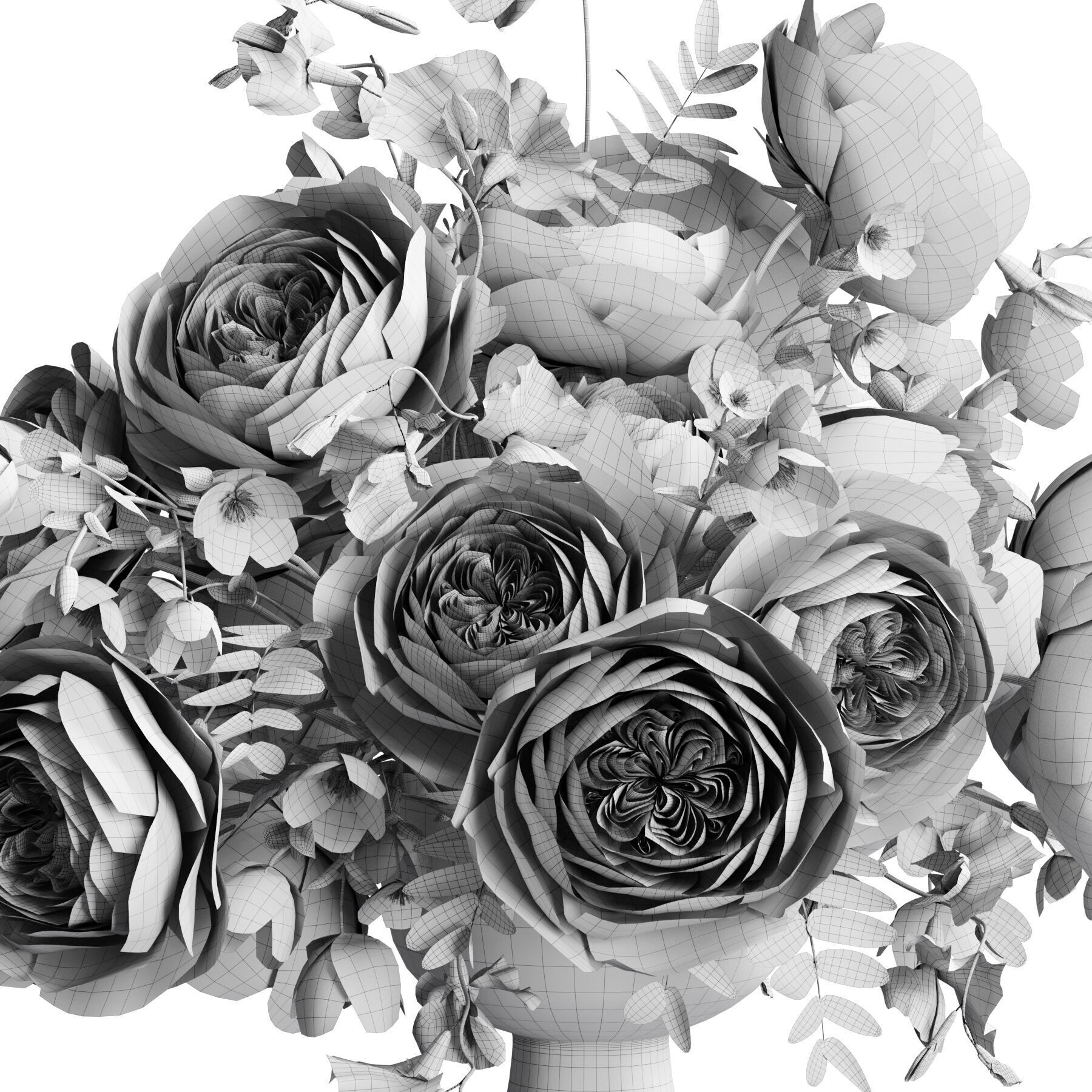 Flower In Vase 61 3D model_6