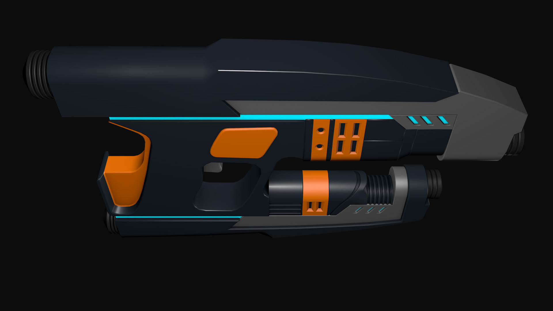 Sci Fi Gun 3D model_3