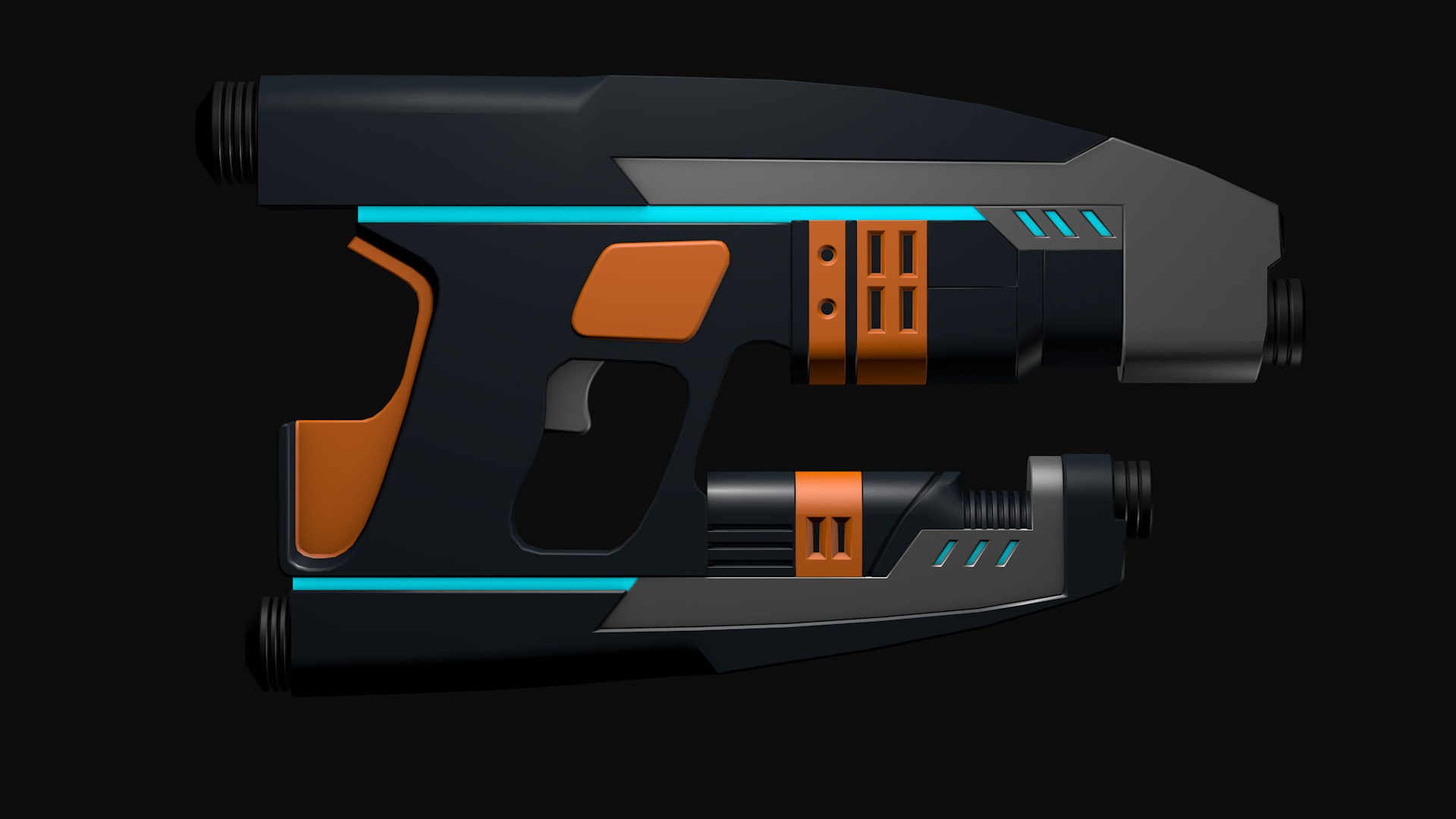Sci Fi Gun 3D model_7