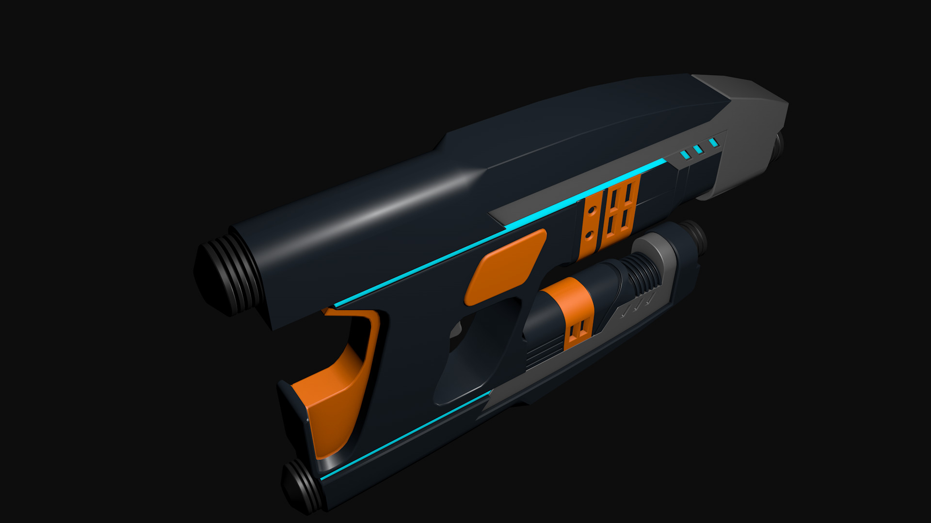 Sci Fi Gun 3D model_5