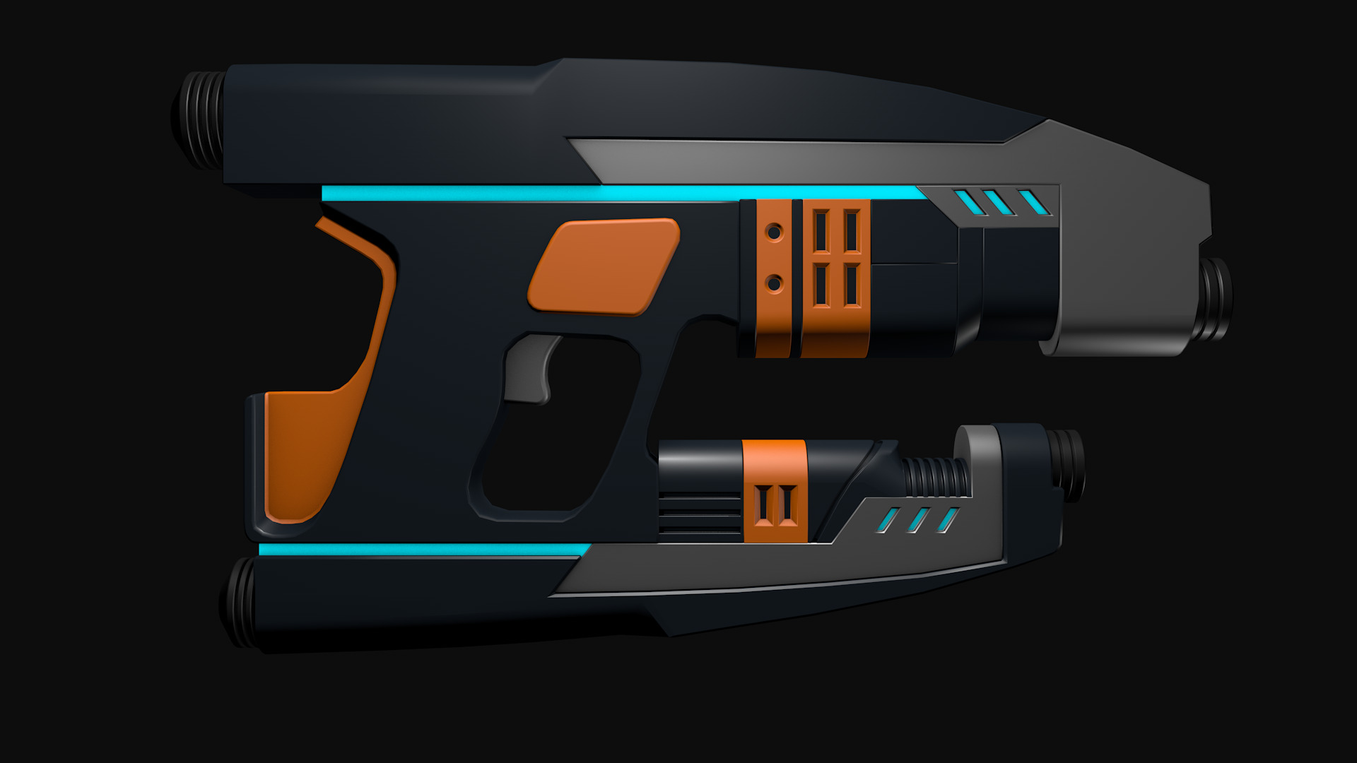 Sci Fi Gun 3D model_6
