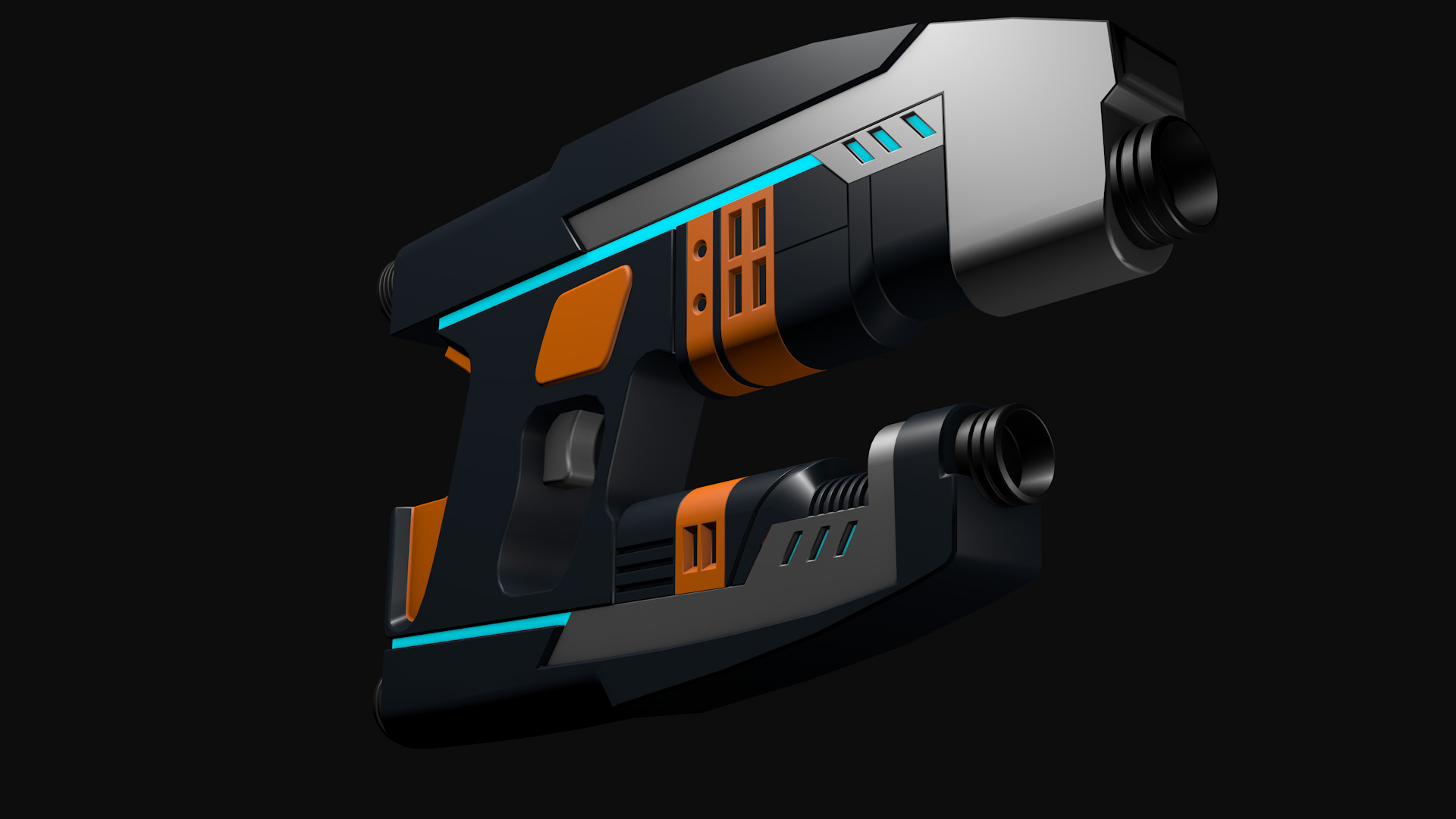Sci Fi Gun 3D model_2