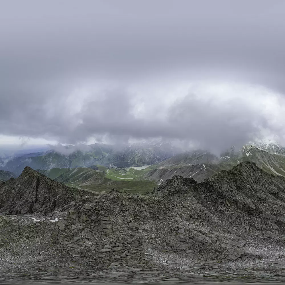 HDR - Mountain Top in the Clouds 3D model_0