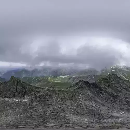 HDR - Mountain Top in the Clouds