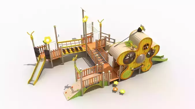 Bee Garden themed amusement combination