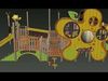 Bee Garden themed amusement combination 3D model_1