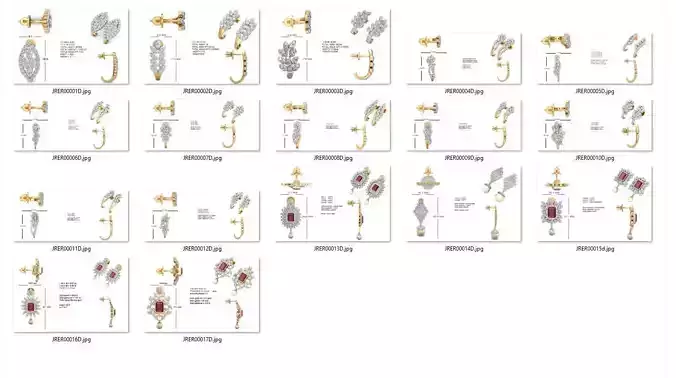 set of luxury earrings