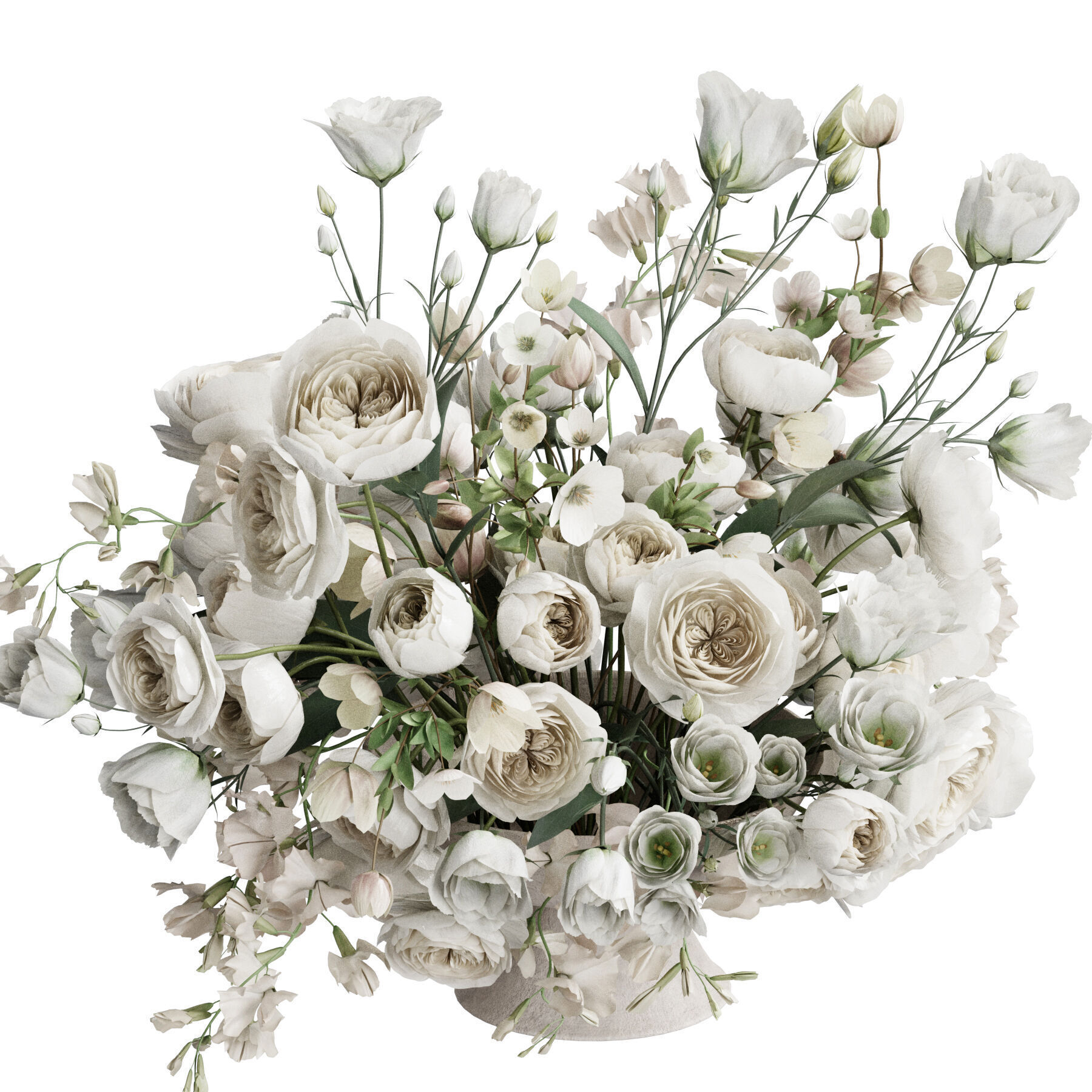 Flower In Vase 62 3D model_2