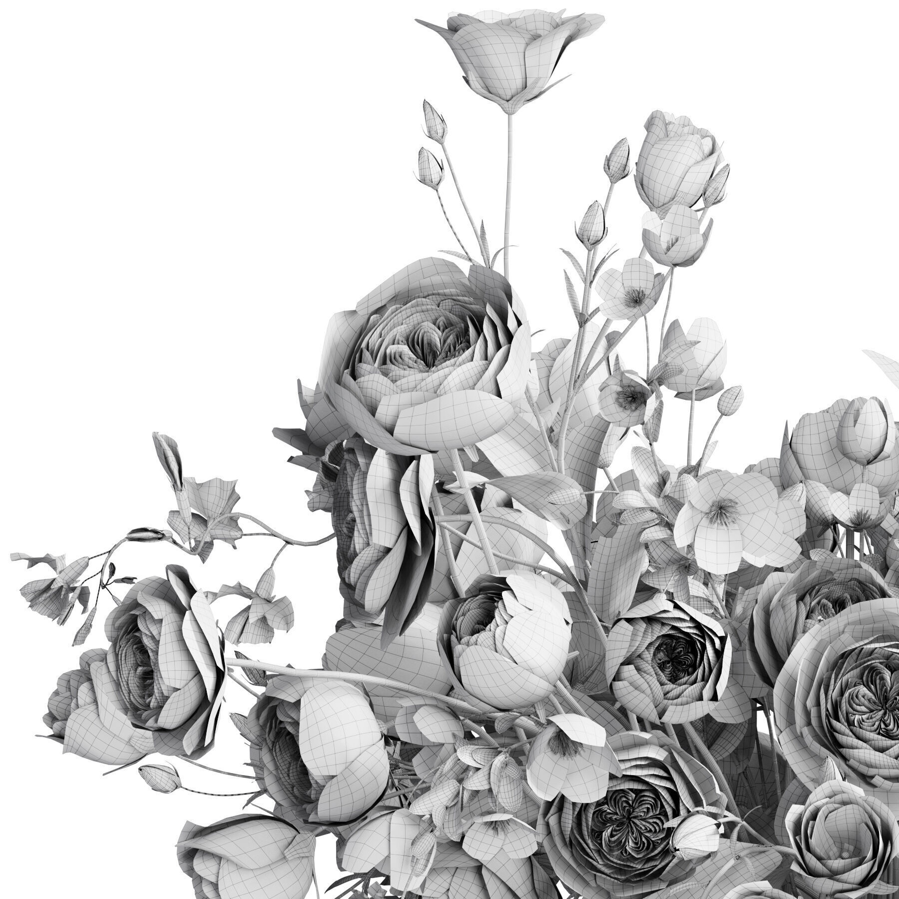 Flower In Vase 62 3D model_4