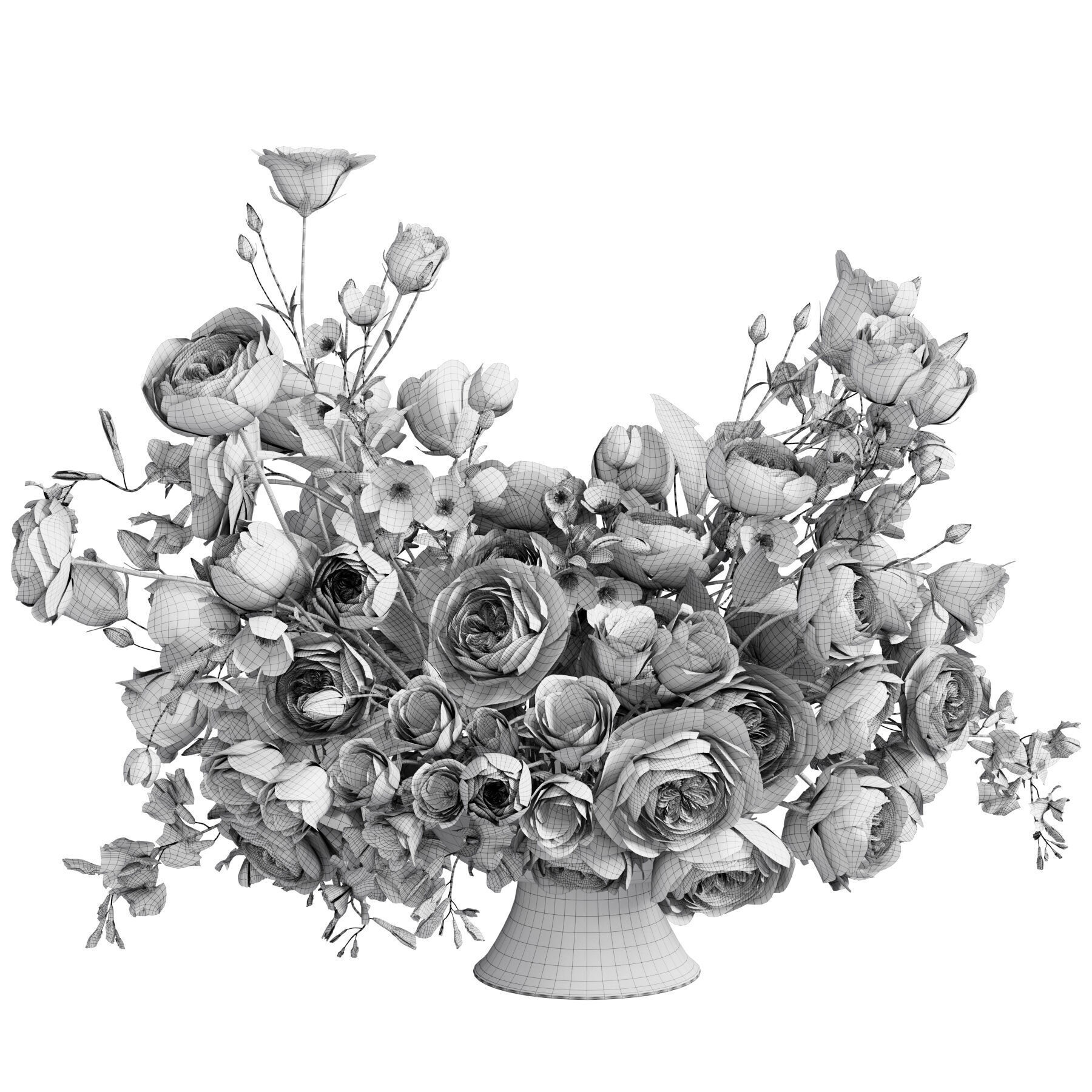 Flower In Vase 62 3D model_5