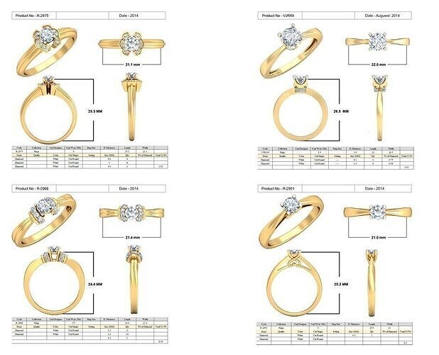 11 traditional rings 3D print model