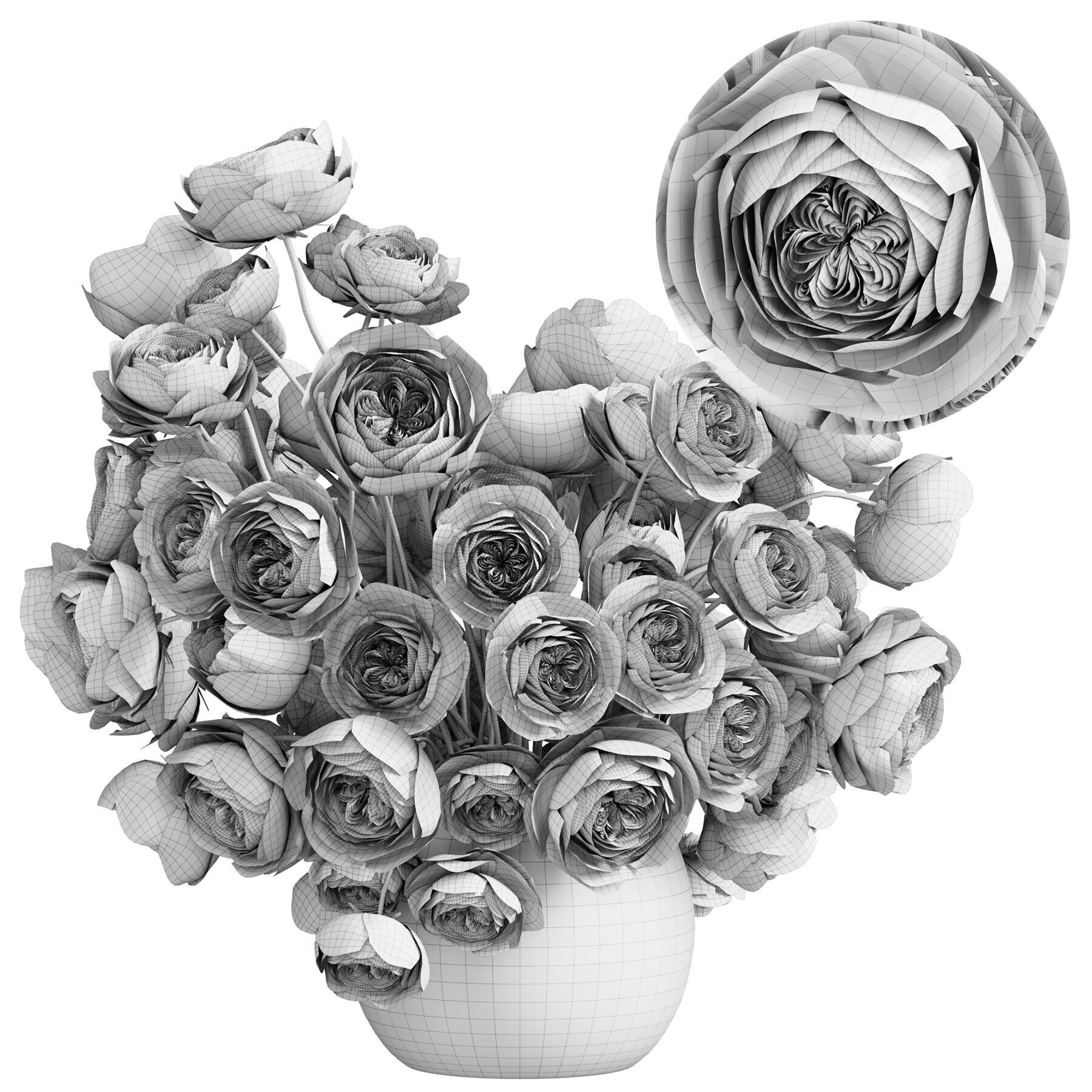 Flower In Vase 63 3D model_6