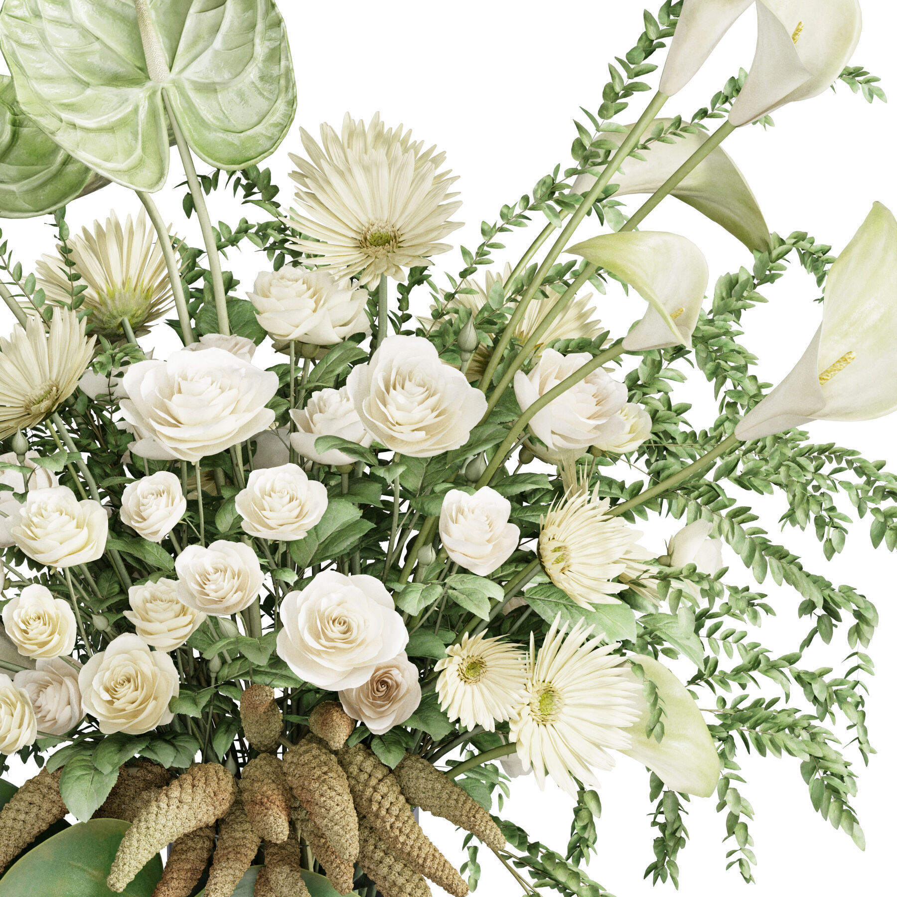 Flower In Vase 64 3D model_3