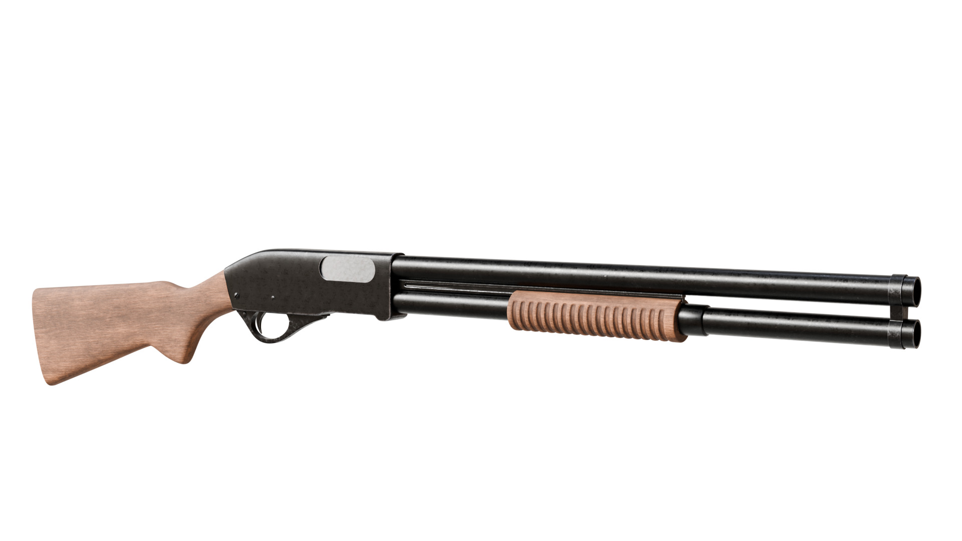 Pump-Action Shotgun 3D model_11