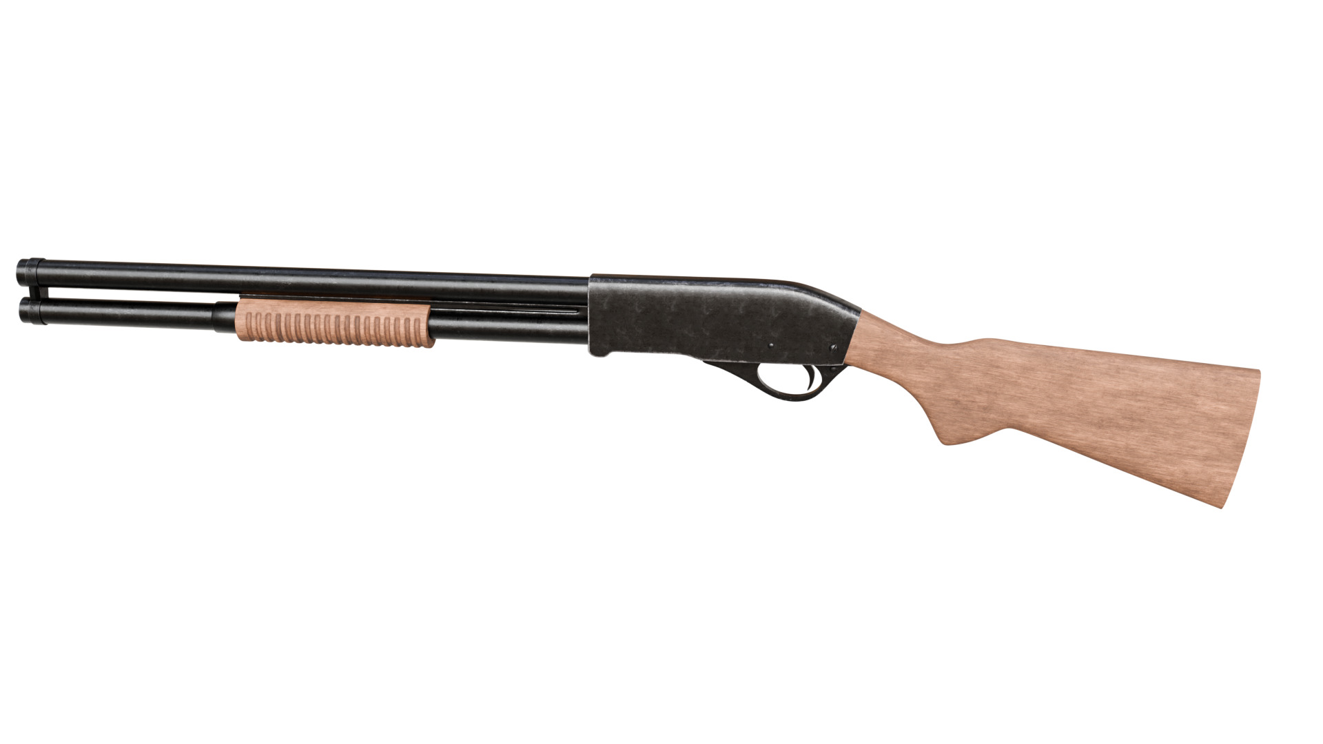 Pump-Action Shotgun 3D model_3