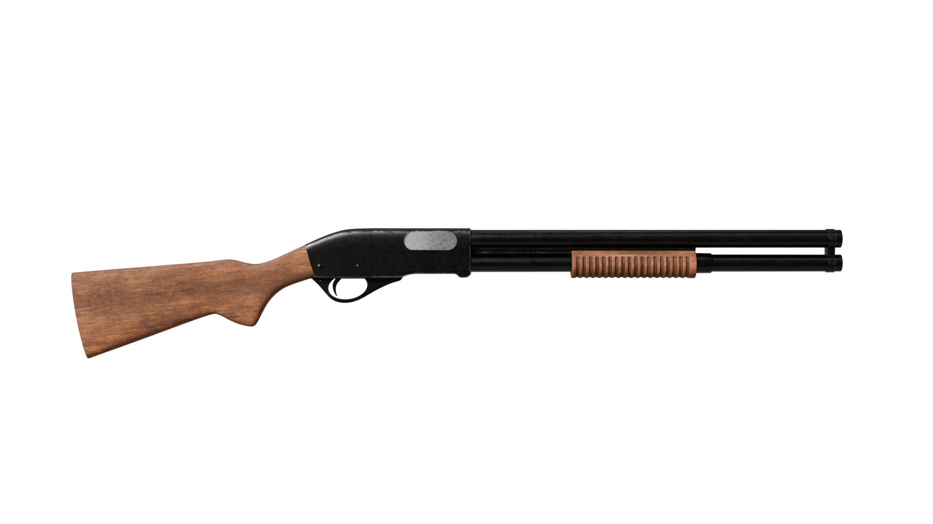 Pump-Action Shotgun 3D model_1