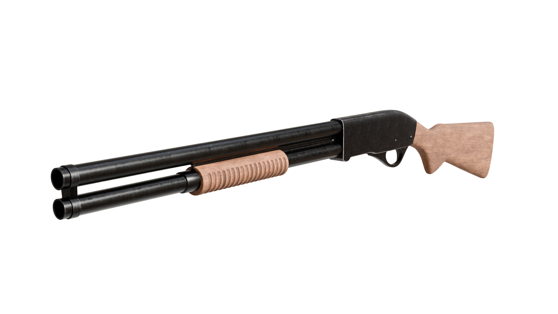 Pump-Action Shotgun 3D model_13