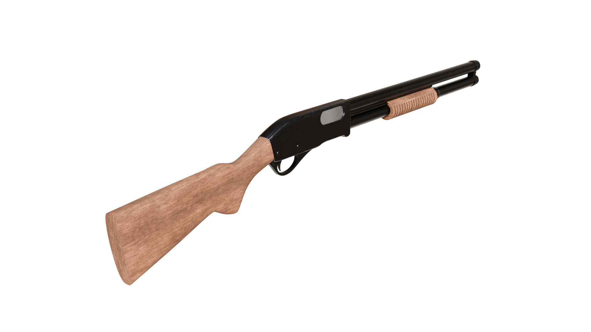 Pump-Action Shotgun 3D model_6