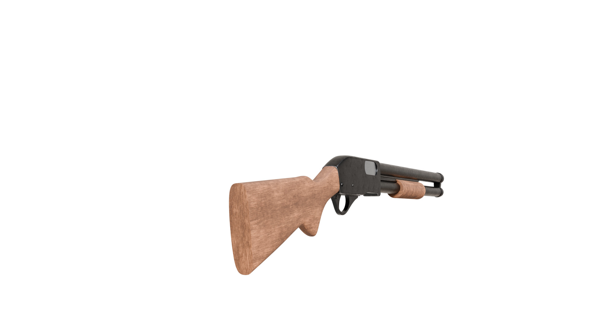 Pump-Action Shotgun 3D model_4