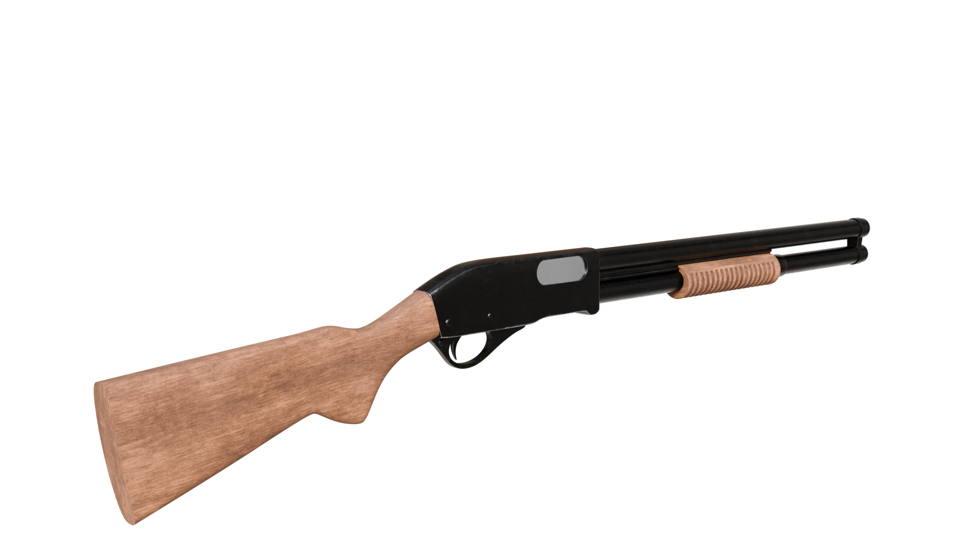 Pump-Action Shotgun 3D model_8
