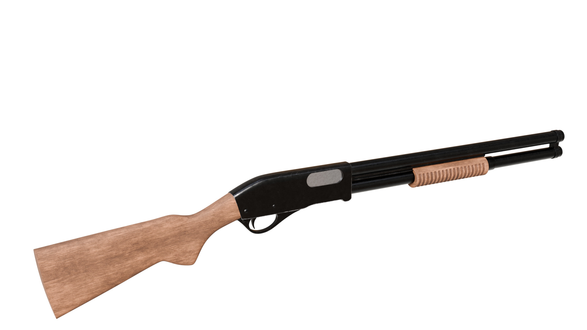Pump-Action Shotgun 3D model_7