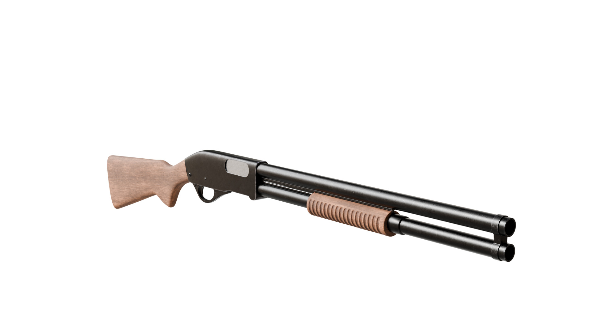 Pump-Action Shotgun 3D model_5