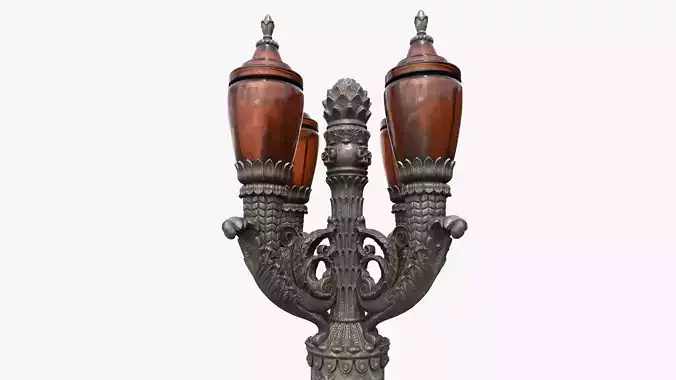Street Lamp Hight Low Poly Low-poly 3D model