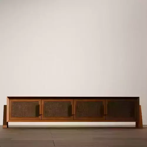 Rustic Wooden TV Console