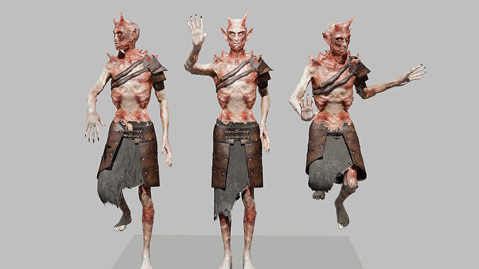 Demon Warlord Game Character Game Ready Unity Low-poly 3D model