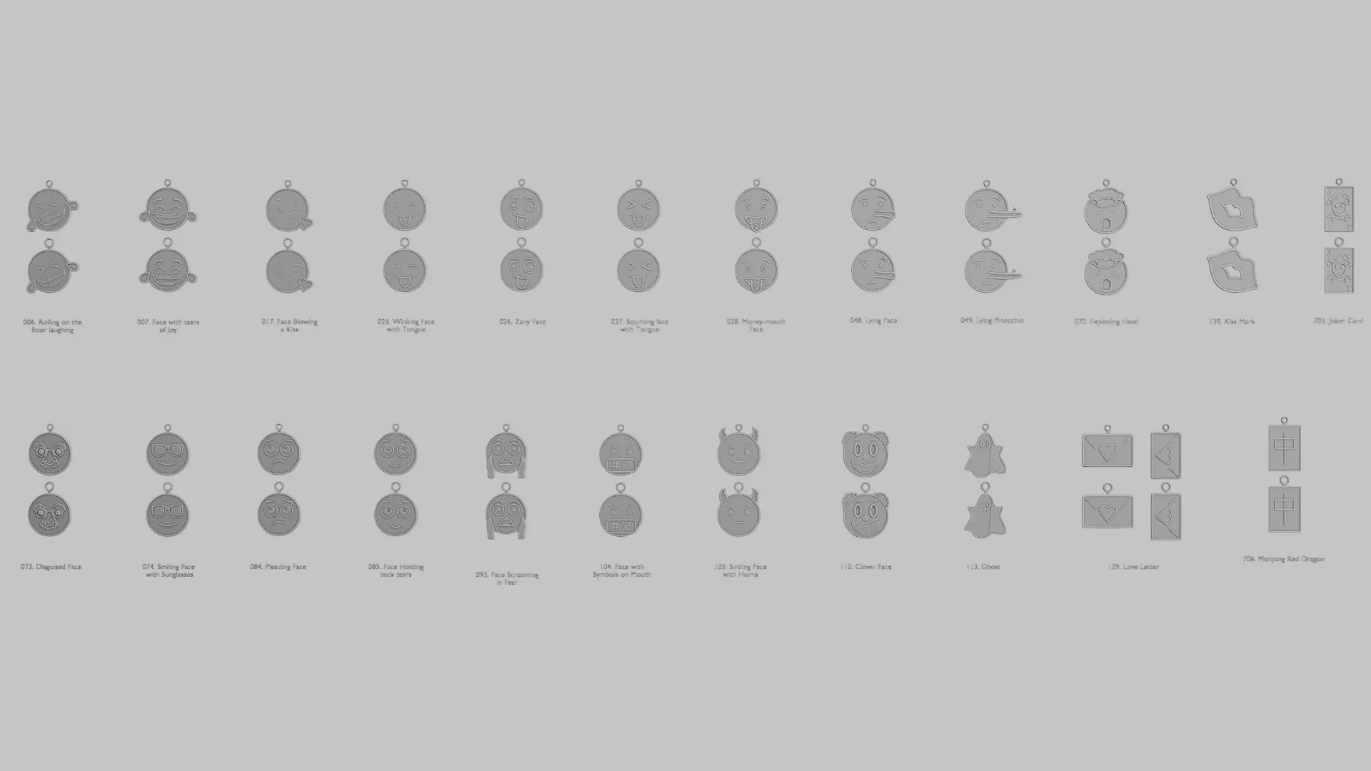 April Fools Day Pendant Pack Original Blend STL Collection 3D print model_0