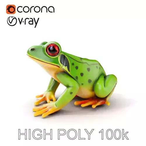 Realistic Green Tree Frog Model Pack