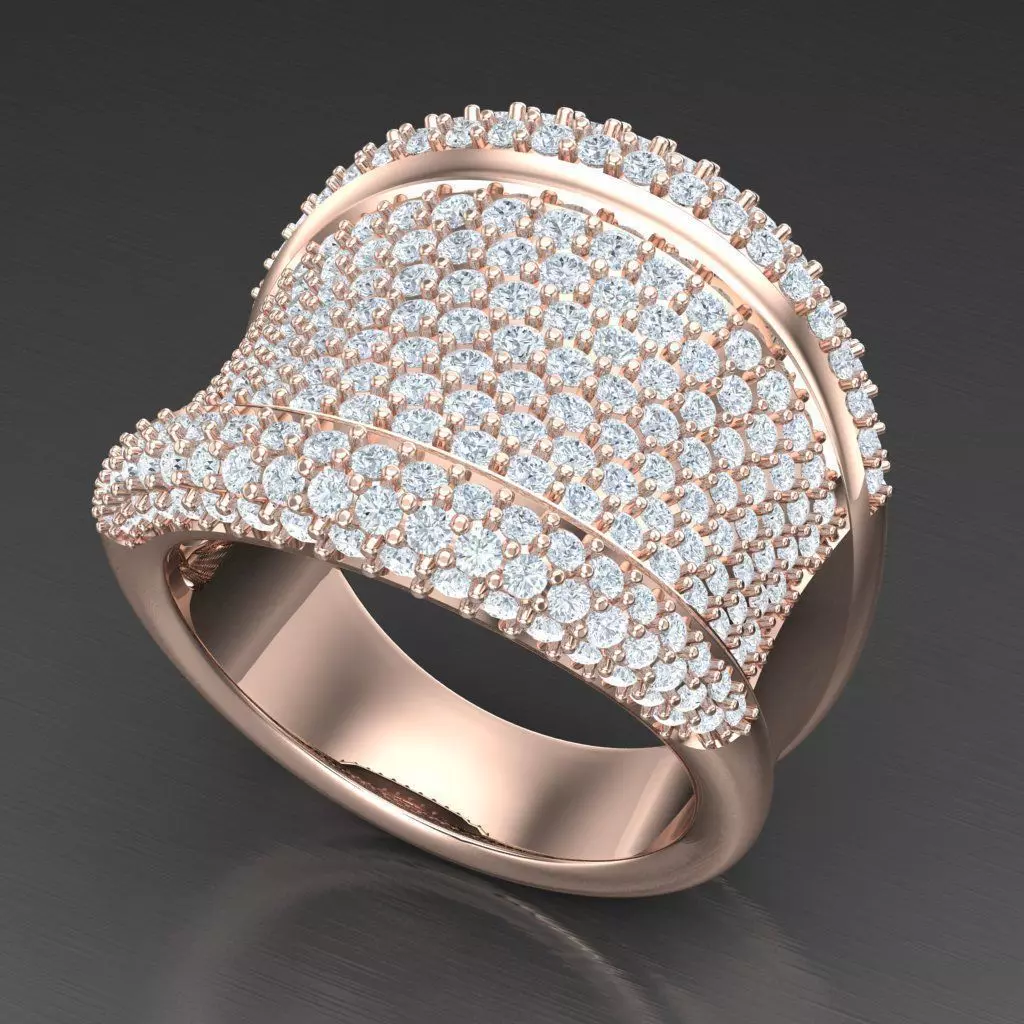 Diamond Accent Men Ring 6MR020 3D print model