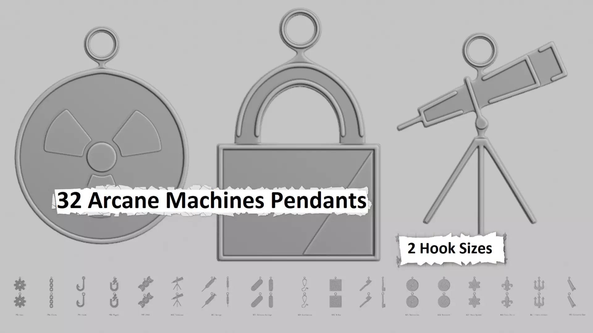 Arcane Machines Pendant Pack Original Blend STL Collection 3D print model