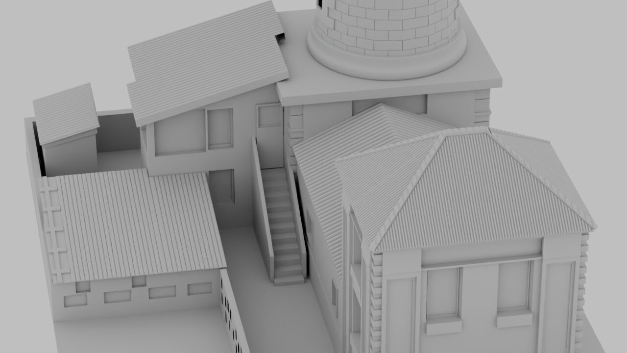 James Town Lighthouse High-Resolution 3D Model Ghana Landmark Low-poly 3D model_12