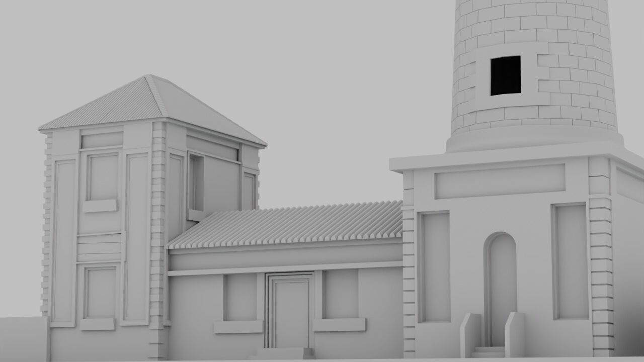 James Town Lighthouse High-Resolution 3D Model Ghana Landmark Low-poly 3D model_7