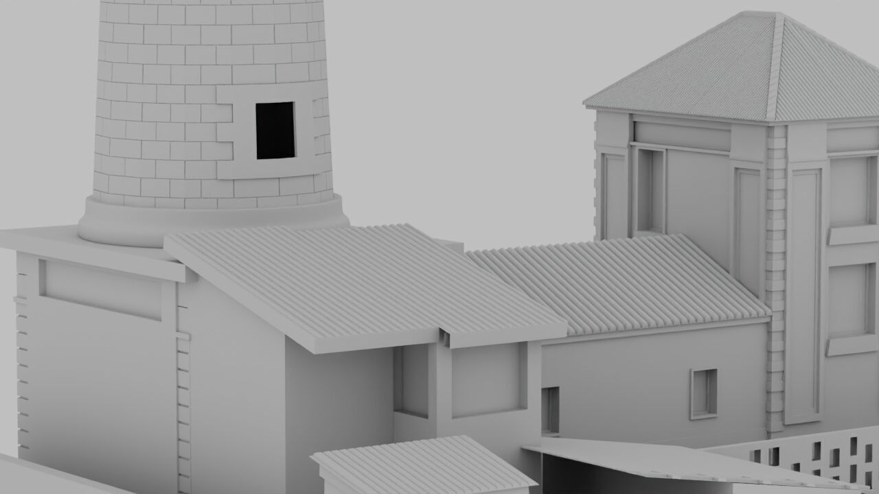 James Town Lighthouse High-Resolution 3D Model Ghana Landmark Low-poly 3D model_9