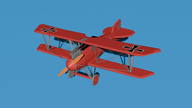 Albatros DIII Low Poly Low-poly 3D model