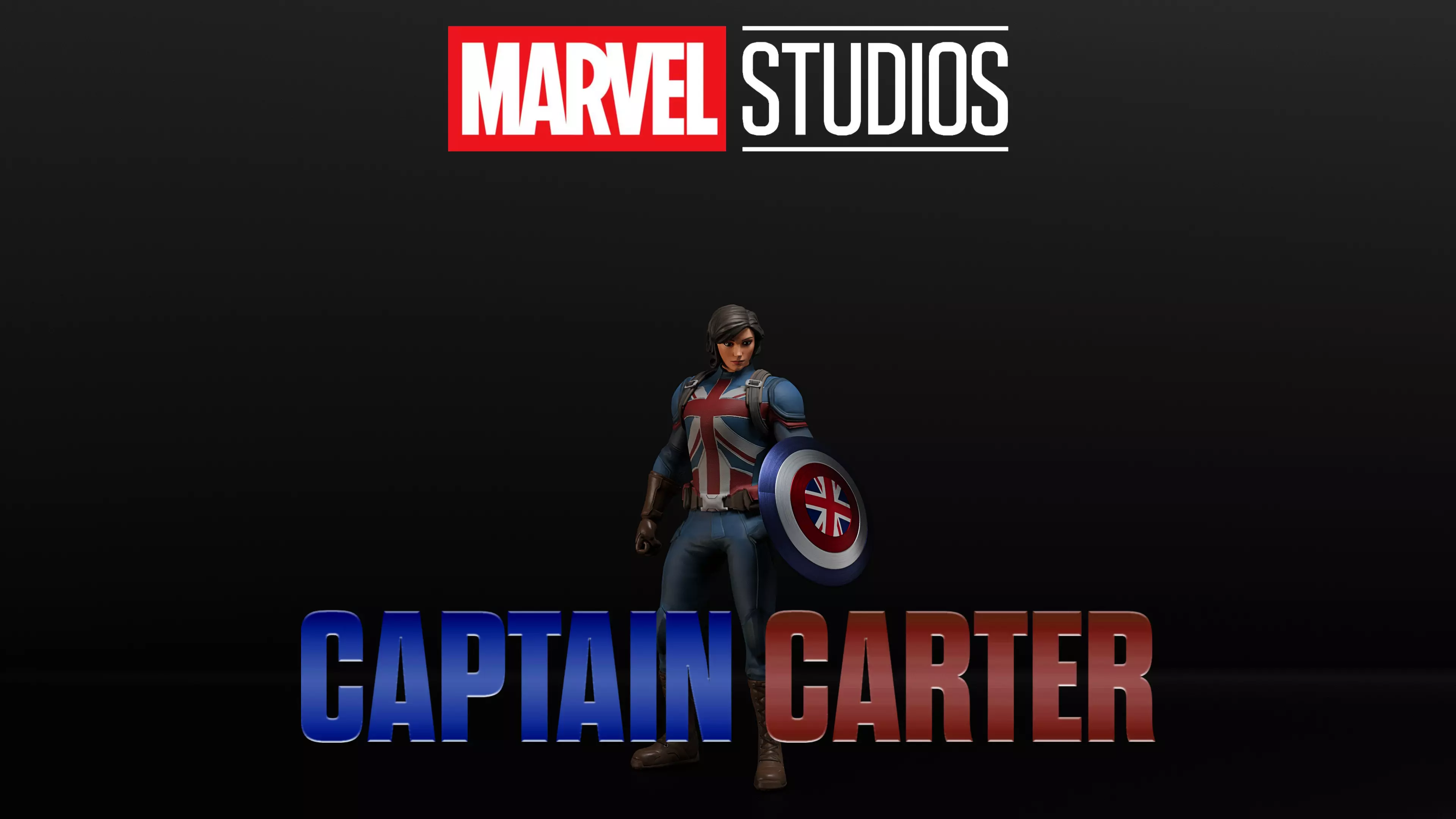 Captain Carter Low-poly 3D model_0