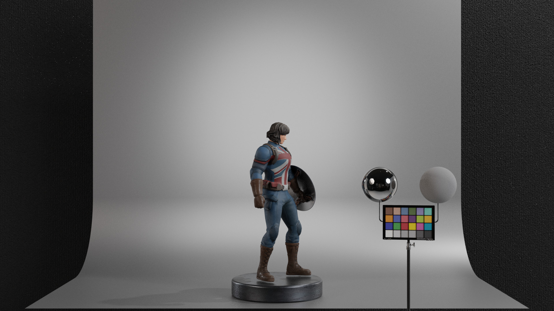 Captain Carter Low-poly 3D model_11