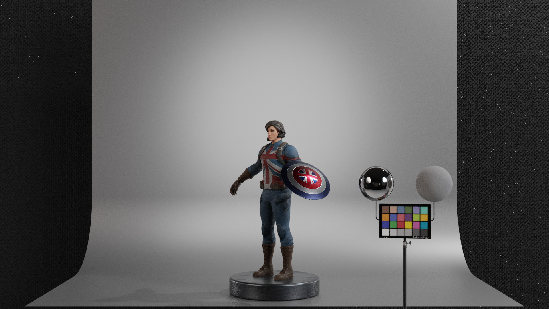 Captain Carter Low-poly 3D model_8