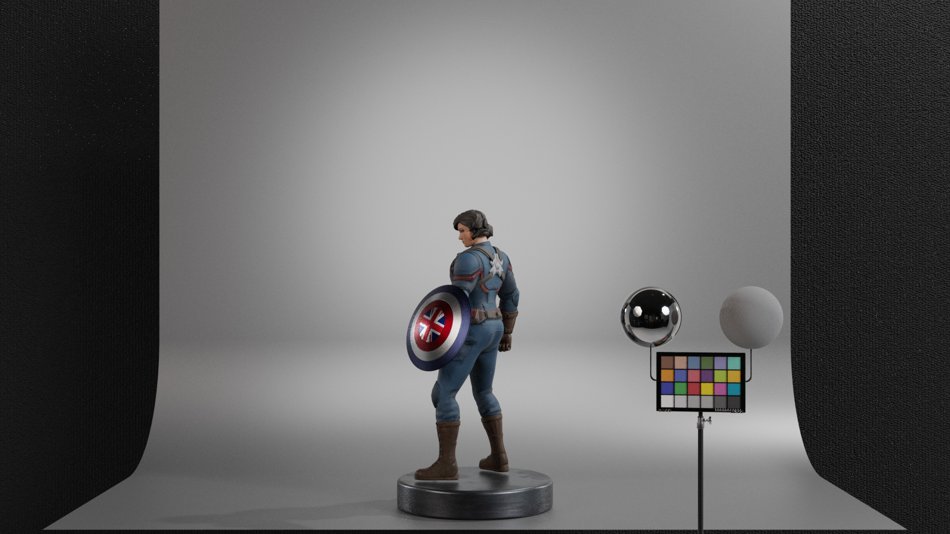 Captain Carter Low-poly 3D model_15