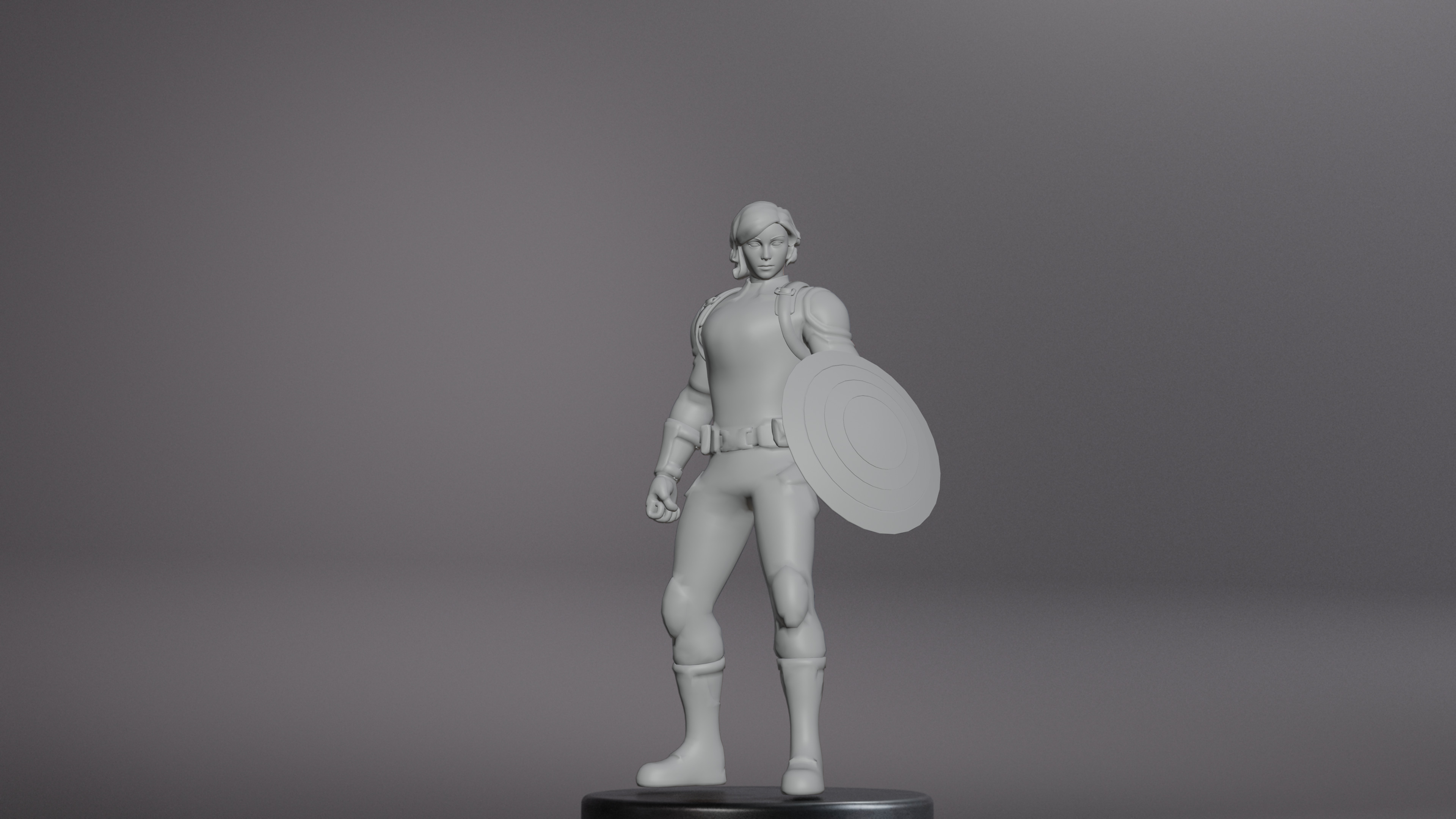 Captain Carter Low-poly 3D model_18